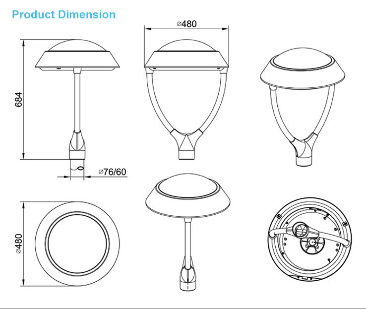 BST-2200M-L new products on china market aluminium garden led lamp
