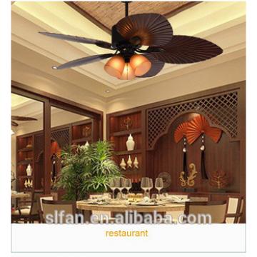 52 inch brown finish ceiling fan light with 5pieces reversible plastic blades remote control