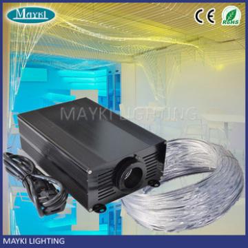 Club decorating usage celing fan with light fiber optic cable, optical LED light engine