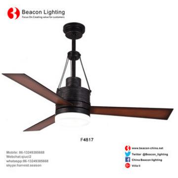 Specializing 48&quot; American antique Brown body fan blade with 3 chain shade Led Ceiling Fan lamp Wholesale Factory price