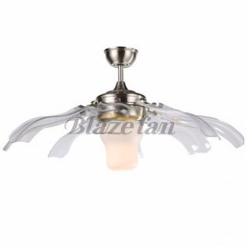 42 inch ceiling fan with hidden blades with LED bulb 8pcs ABS plastic blade 188*12 moter 42-2016BL