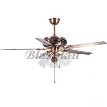 56 inch Remote control decorative ceiling fan with lights red brass Iron blade 188*15 moter 56-1513