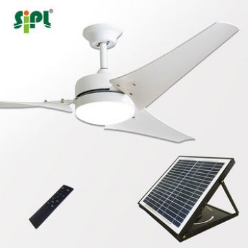 Green new sunny cool ceiling fan bldc solar panel dc powered residential ceiling fan with lights