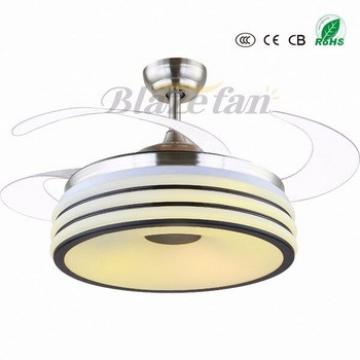 2017 hot new products ceiling fan watts hidden blades modern