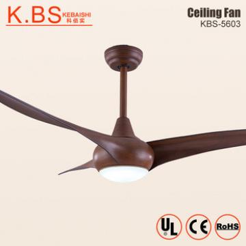 52 Inch Brown Decorative Fan Lighting 40W DC Motor Ceiling Fan With Light