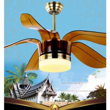 52 inch southeast Asian style plastic ABS ceiling fan with LED light and remote control