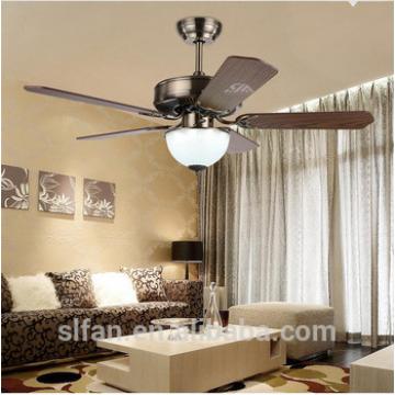 42 inch energy star 220V ceiling fan with four wood blades remote control+LED light kit with opal frosted glass