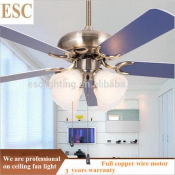 Ceiling fan with e27 bulb wood blades ceiling fan with light