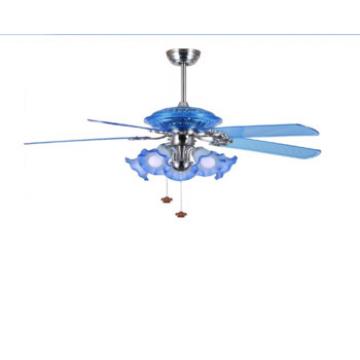 52 inch european style low profile flush mount plastic ABS ceiling fan with light