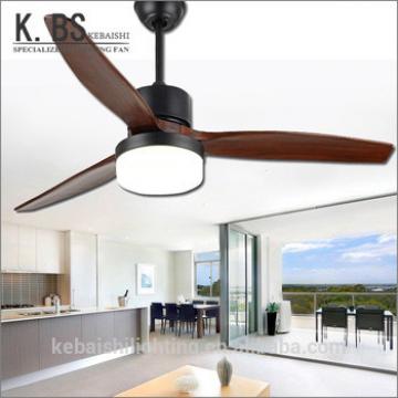 2018 New Type Simple Design Decorative Wooden Blade Black Ceiling Fan With Light