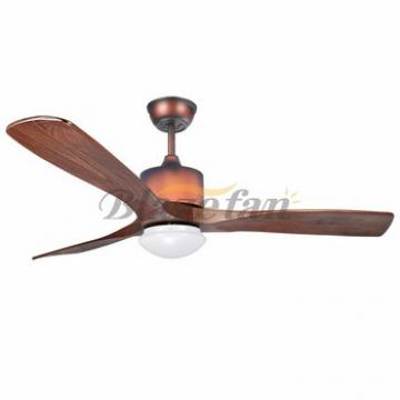 52 inch Remote control decorative ceiling fan with e14*2 led lights 3 Natural wood blade 153*18 moter 52-1307A