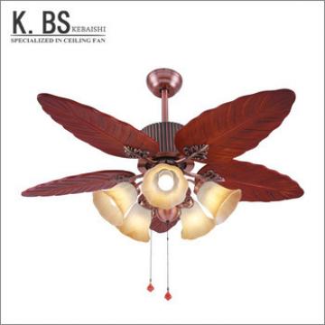 High Quality Wholesale Wooden Light Chandelier Ceiling Fan With Pendant Light