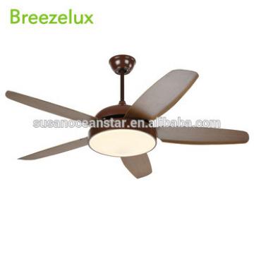 China zhongshan supply 52 inch 5 blades big wind remote control led chandelier ceiling fan light