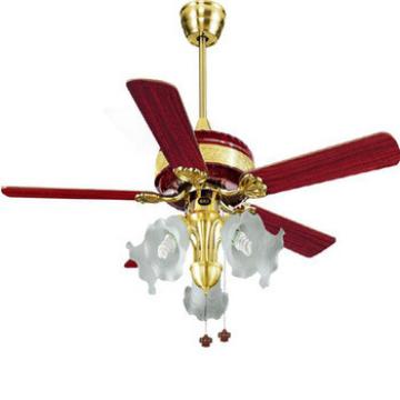 energy star low power consumption wood blade ceiling fan with light