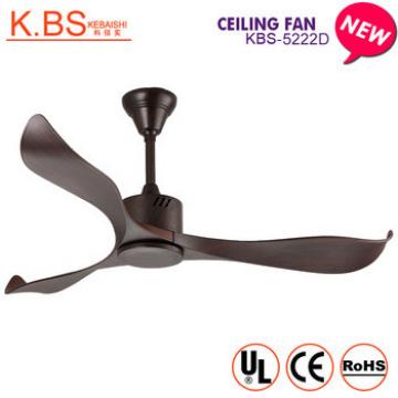 52inch Indoor Decorative Wood Color ABS Blade Fancy Ceiling Fan Without Light