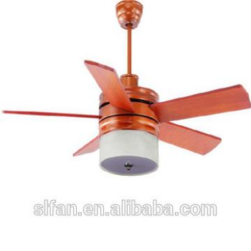 52 inch remote control fashion design indoor ceiling fan with wood blades