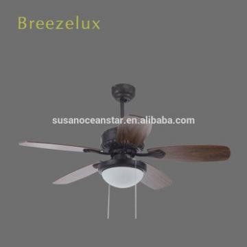 Good price 52inch designer ceiling fan wood blade with iron glass shade ceiling fan Pendant Lights