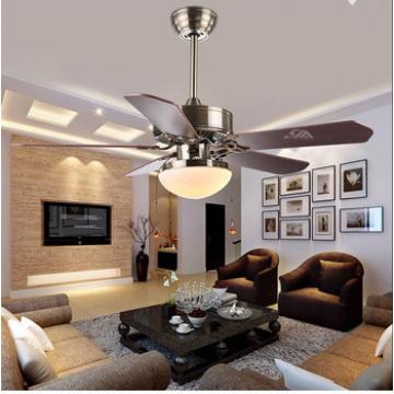42 inch ceiling fan light with 5 pieces wood blades and single LED light kit with remote control