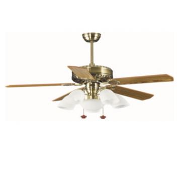 52 inch wood blade ceiling fan with light pull cord control CE SAA CB certificate approved