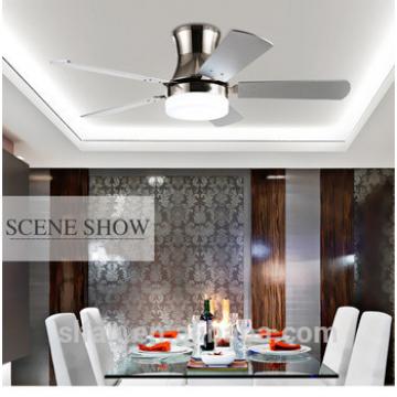 52&quot; ceiling fan wood blades and glass light kits for dining room modern style fancy fan