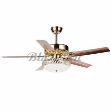 48 inch decorative ceiling fans with e27*3 LED lights 5pcs metal blade 188*12 moter 48-1539