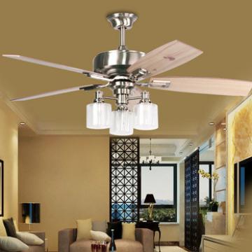 Living room 3 lights fan chandelier restaurant 5 leaves ceiling fan lights with remote control