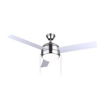 48 inch 3 blades brushed nickel ceiling fan with light