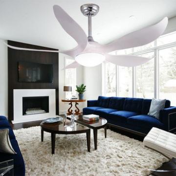 5 blades decorative modern simple style 220v cooling ceiling fan with remote control 24w led light