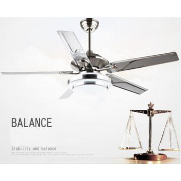 52 inch indoor giant LED ceiling fan with 5 pieces reversible iron blades remote control
