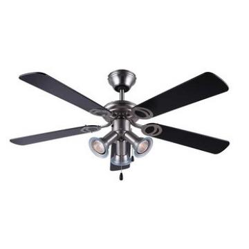 42inch 5 blades brushed nickel ceiling fan with 3 spot light
