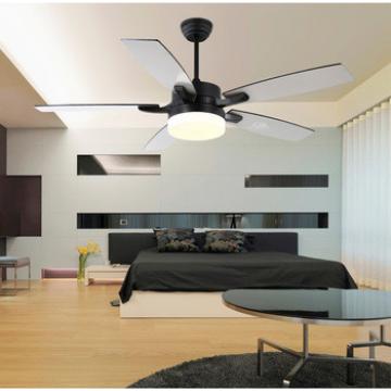 52 inch modern design ceiling fan 5 pieces reversible wood blades and single LED light kit remote control
