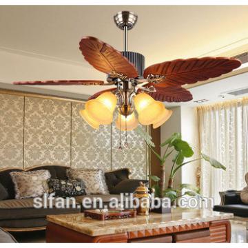 48 inch oil rubbed bronze finish ceiling fan light with 5pieces reversible wood blade,pull cord control