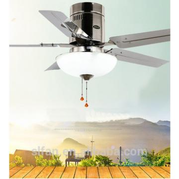 52 inch ceiling fan light with 5 pieces stainless steel blades and single LED light kit