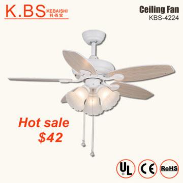 Western House Matte White Celling Fan Light Decorative Ceiling Fan With Light