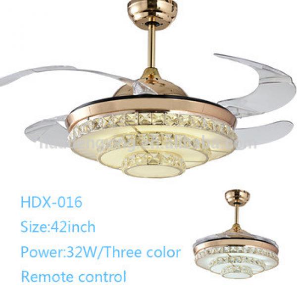 High quality 42 inch 36W LED wall controlled ceiling fan with hidden blades