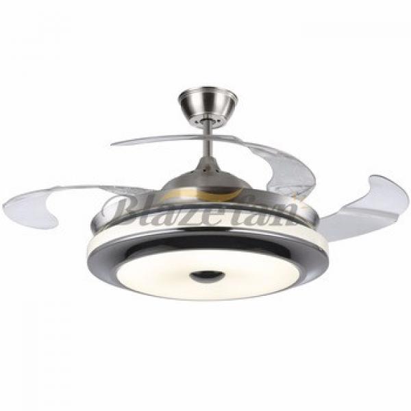42 inch ceiling fan with hidden blades LED light 4pcs ABS plastic blade 153*18 moter 42-1123