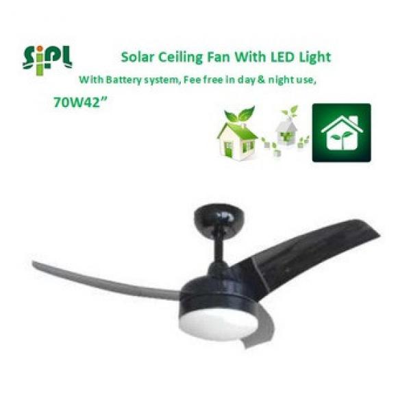VENT KITS ABS fan blades 70 watt solar fan with LED light air blowing 24v solar ceiling fan