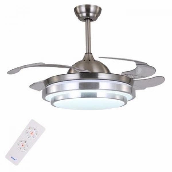 Special design factory price high quality hidden blades lighting ceiling fans
