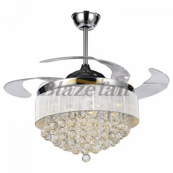 42 inch decorative lighting ceiling fan with hidden blades LED 4pcs ABS plastic blade 153*18 moter 42-8987