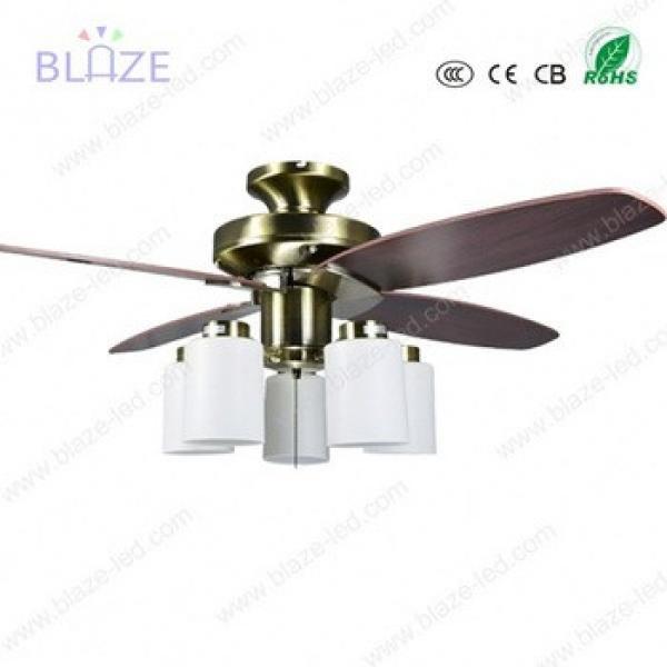 New designed crystal copper decorative ceiling fan with hidden blades with led lights
