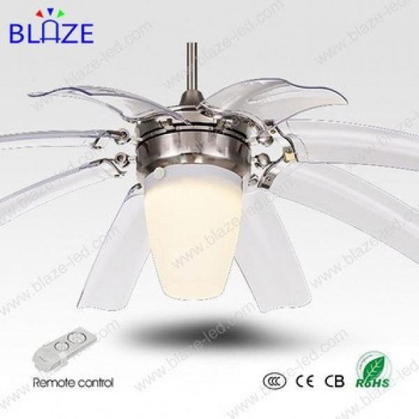 High quality 42&#39; decorative LED ceiling fan lights with remote controll with hidden blades