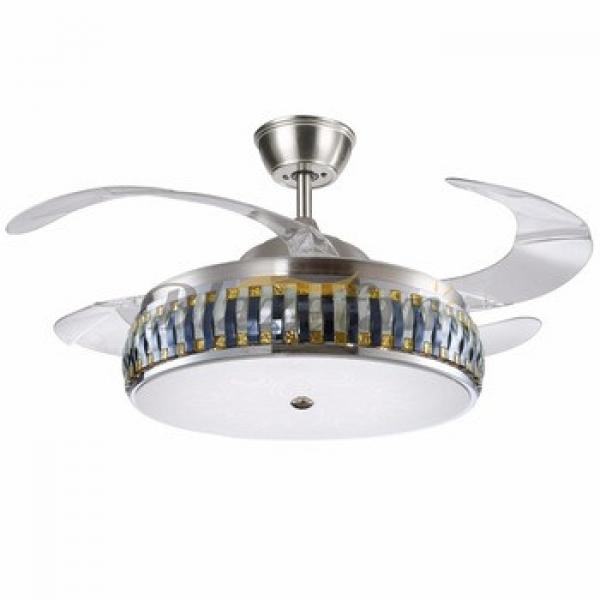 42 inch ceiling fan with hidden blades with LED light 4pcs ABS plastic blade 153*18 moter 42-8938