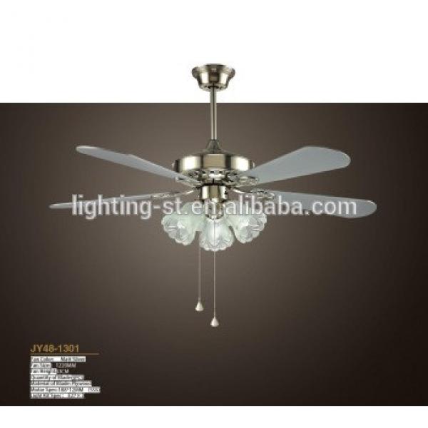 New 48&quot; Five-white Blade Ceiling Fan - Brushed Nickel With light Kit ST48-1301