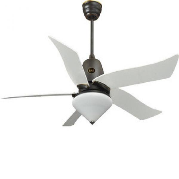 52 inch remote control ceiling fan with 5 pieces plastic blades and single LED light kit