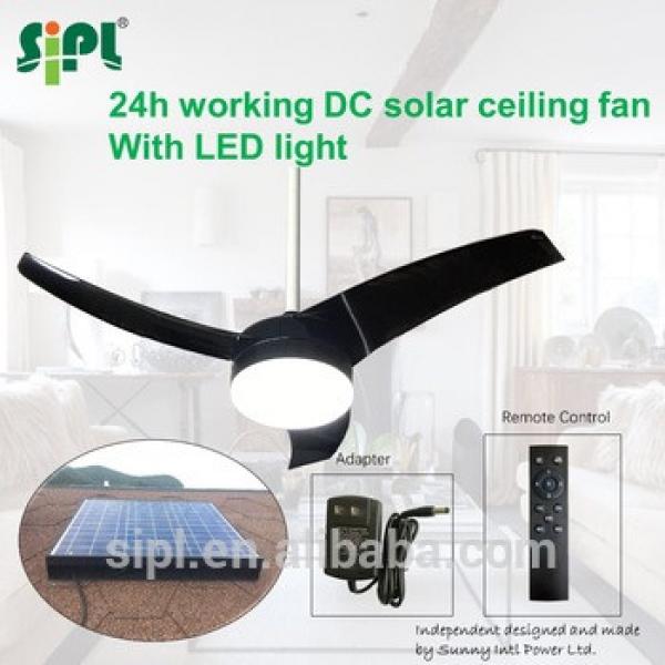 35W low Energy solar powered 12v dc brushless cooling fan remote control air cooling ceiling fan and light