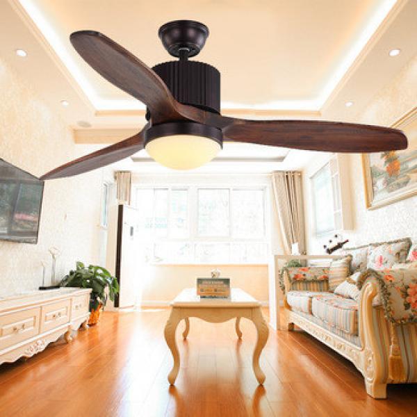 Amazon Hot Sale remote control 48&#39;&#39; 3 blades wood ceiling fan with light
