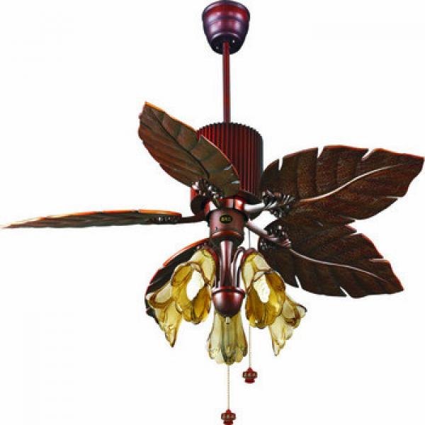 52&quot; ceiling fan with light in bronze finish with 5 pieces ABS blades by pull chain control