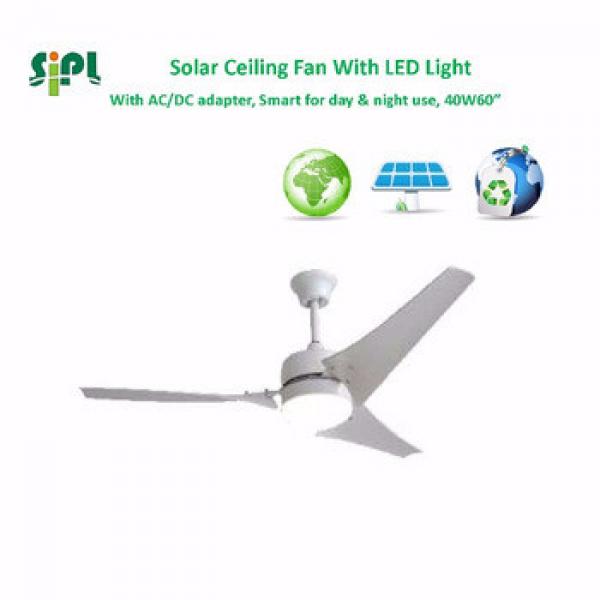 VENT KITS 60 inch 40 watt 24v solar panel powered decorative ceiling fan china supplier rechargeable ceiling fan with good price