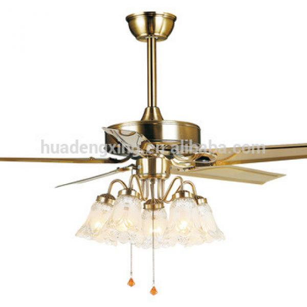 48&quot; decorative ceiling fan with with 5 LED light bulbs and wood blades