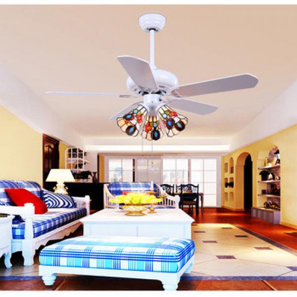 Simple elegant design wood blade ceiling fan with warm,white light